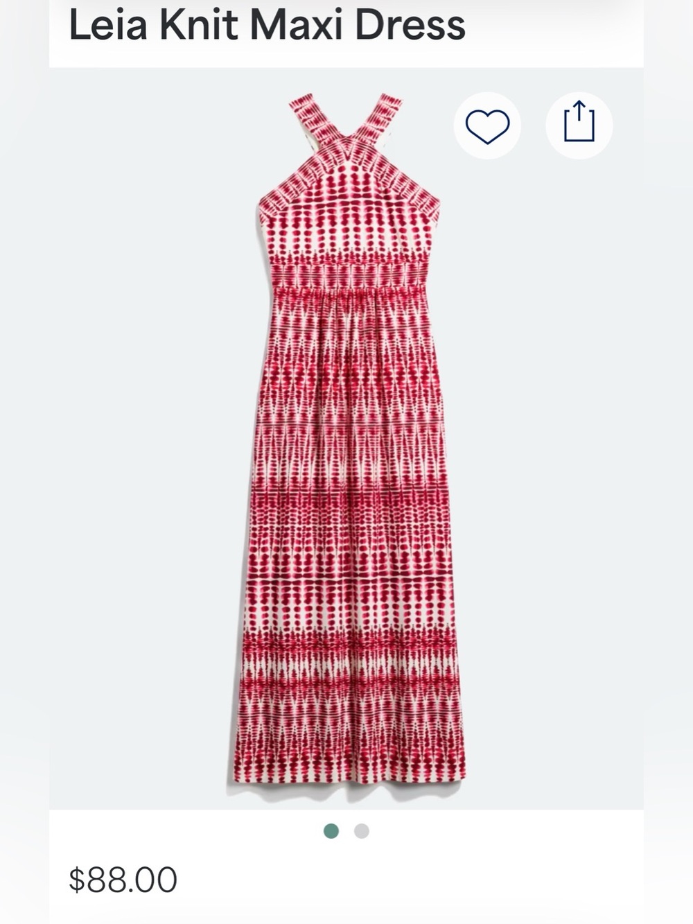 Sleeveless Maxi Dress in Raspberry Tie-Dye Print